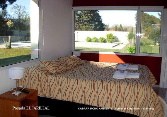 Modernas y luminosas cabañas en planta baja para 2 personas, totalmente equipadas.